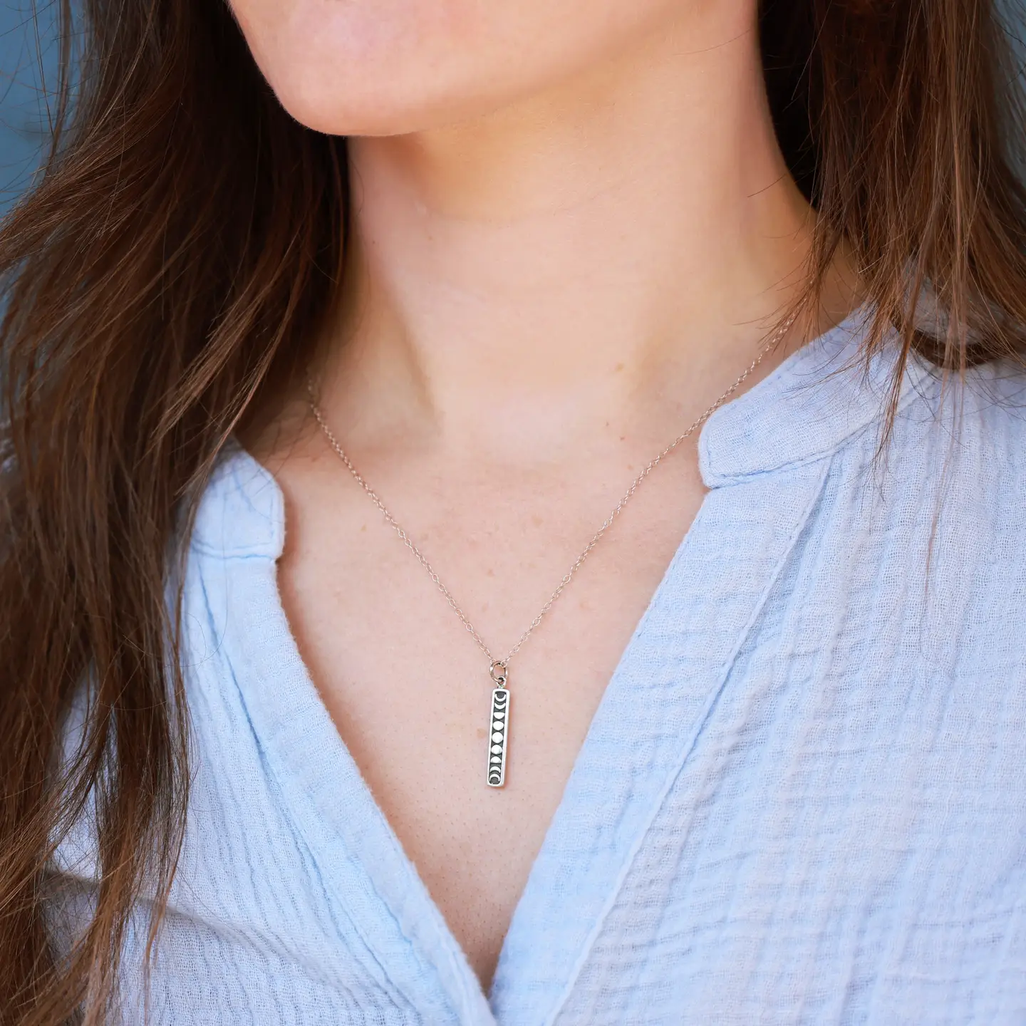 Vertical Moon Phase Necklace