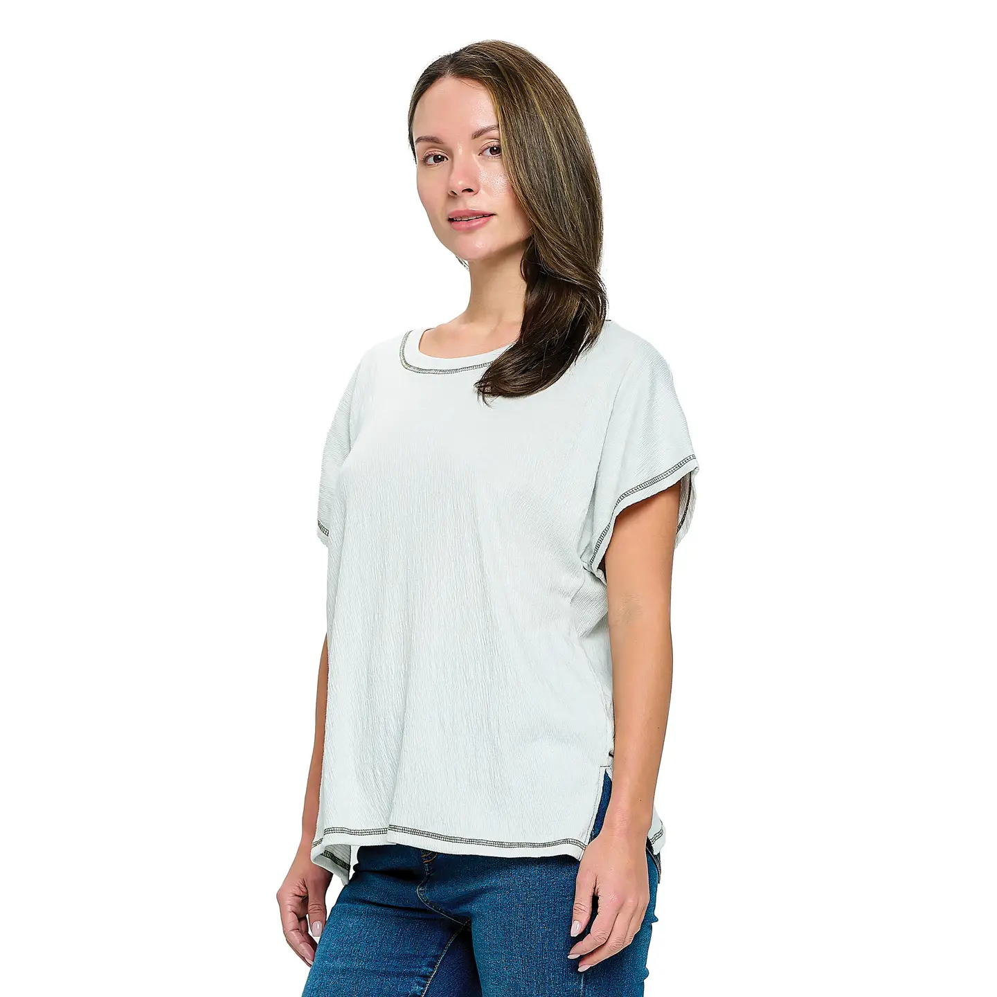 Ribbed Easy Fit Boho Top