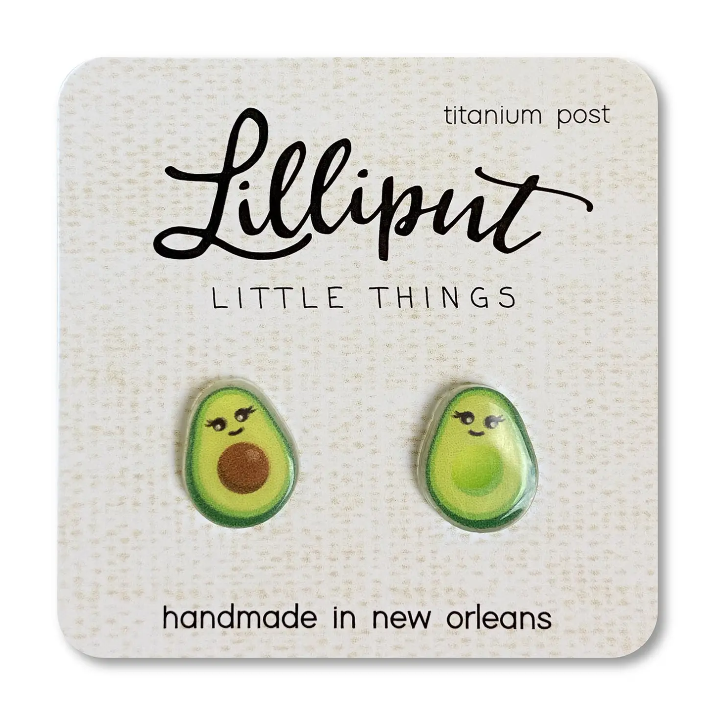 Kawaii Avocado Stud Earrings