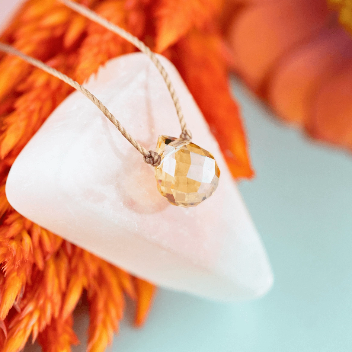 Cool Mom Golden Glow Mystic Crystal Necklace