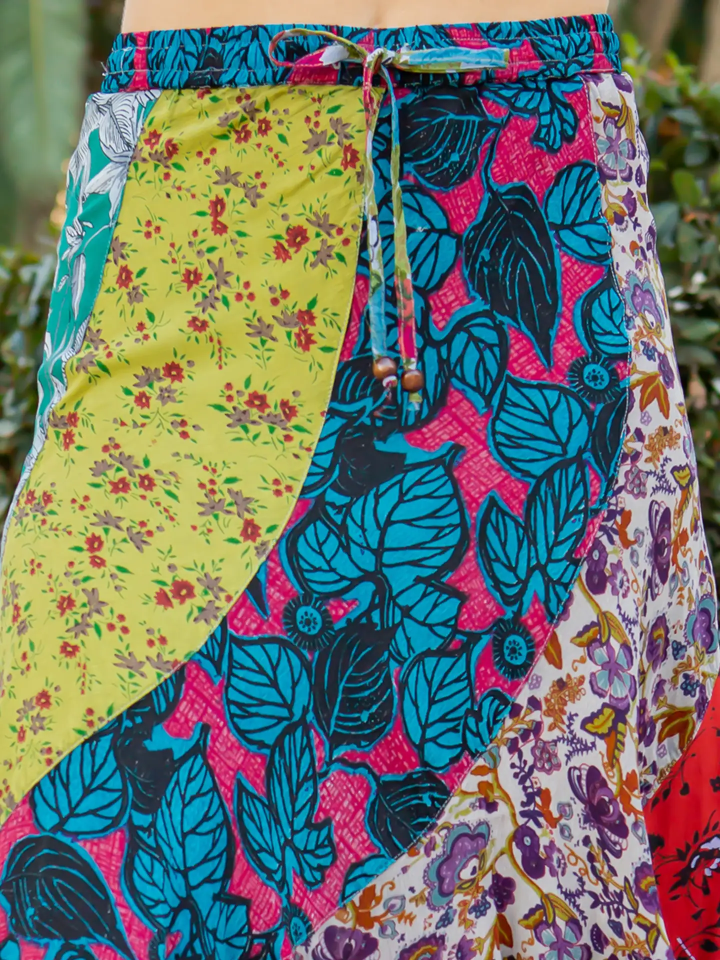 Asymmetrical Patchwork Mid Skirt