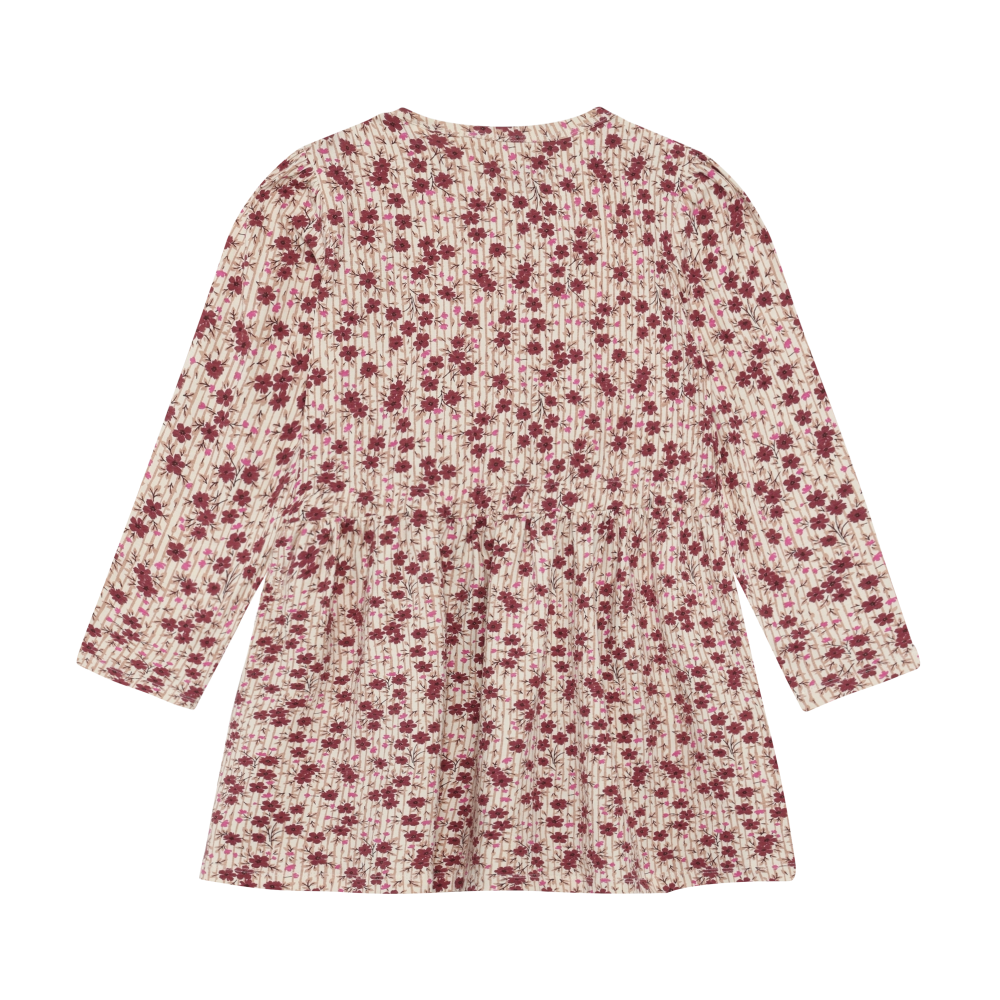 Girls Plum Floral Dress