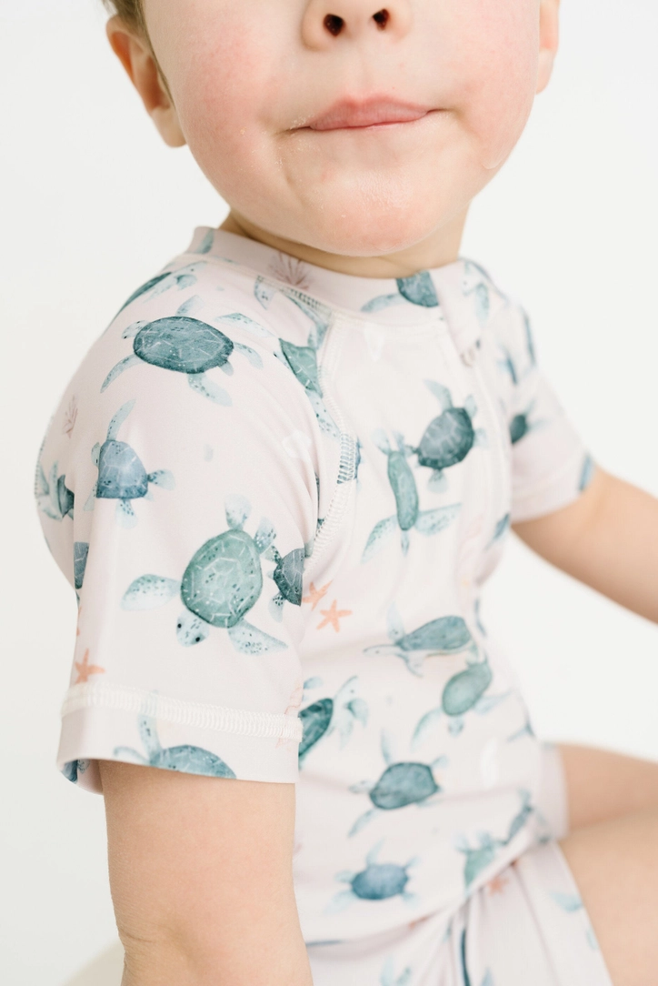 Sea Turtle Baby Swim Romper