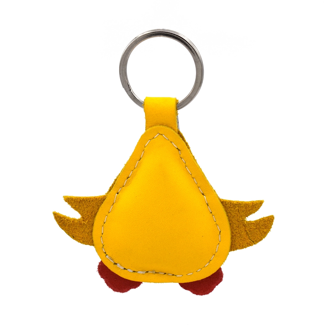 Baby Chick Leather Keychain