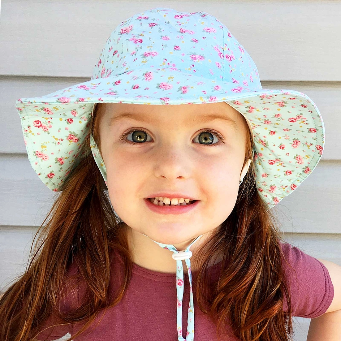 Retro Rose Floppy Sun Hat