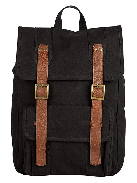 Parker Canvas Backpack-Black