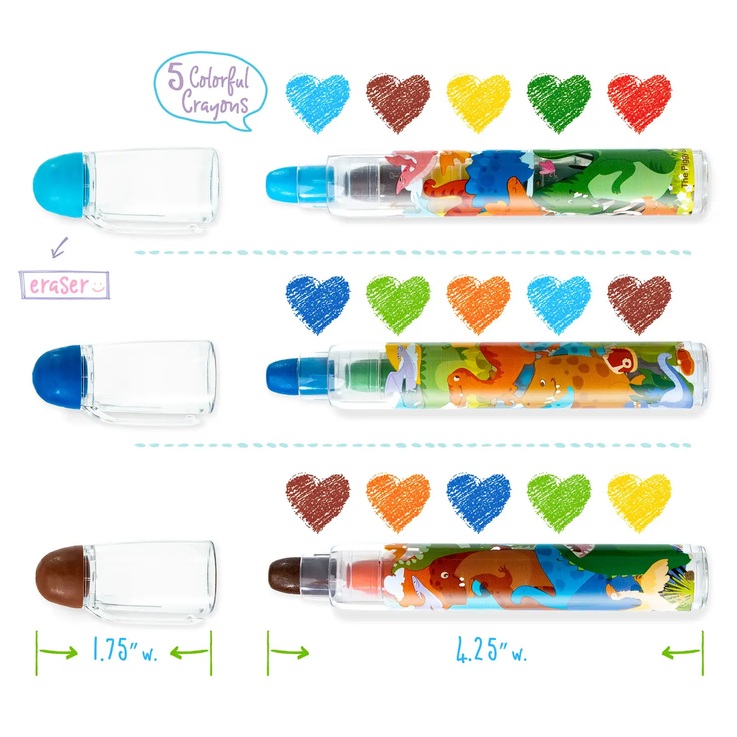 Color Stack Crayon Dinosaur World