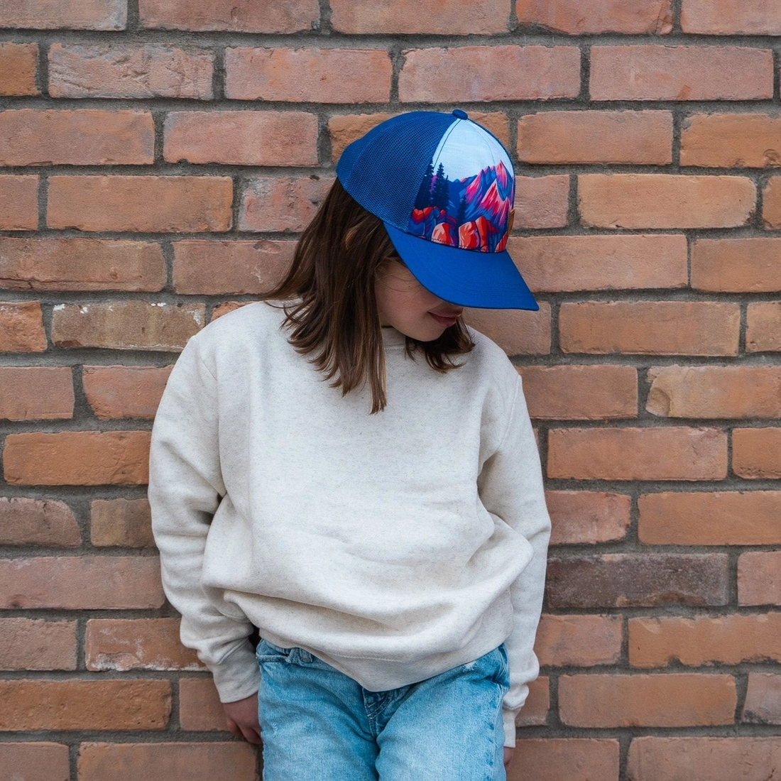 Rocky Mountains Kids Trucker Hat