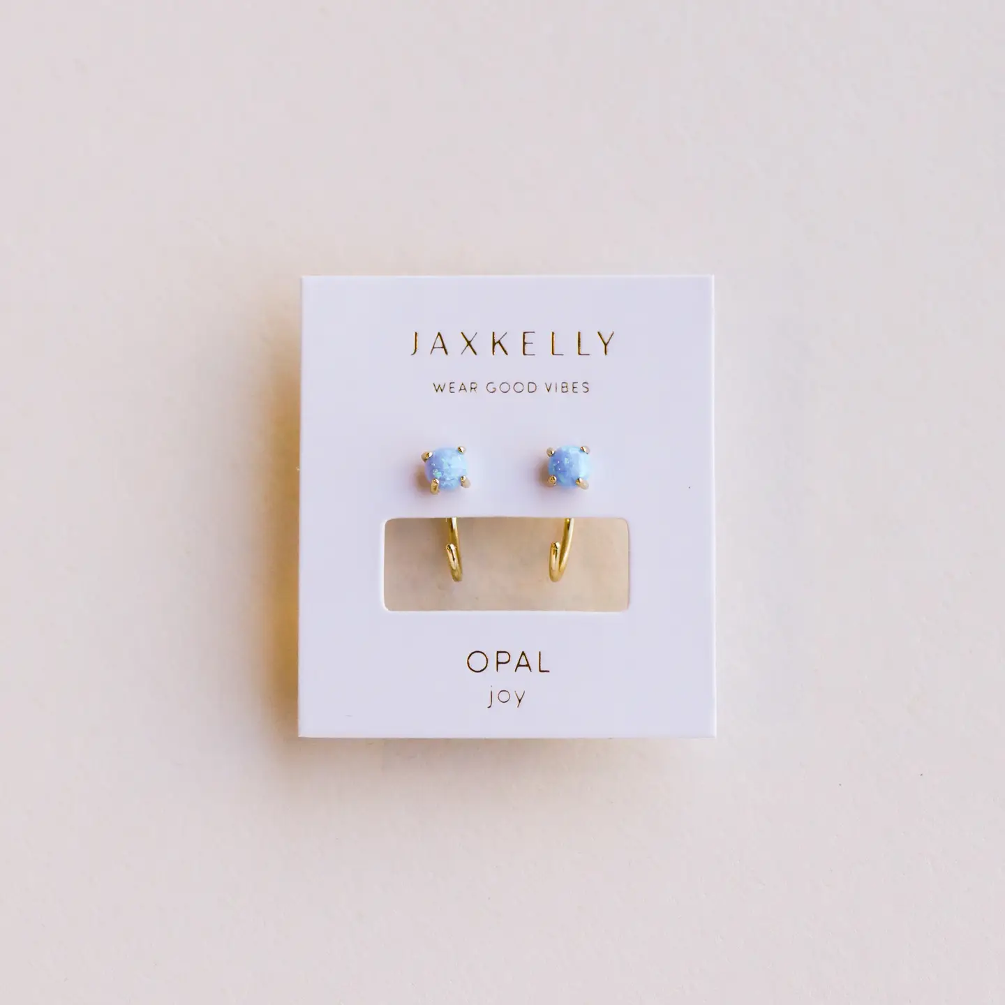 Huggie Earrings Fire Opal
