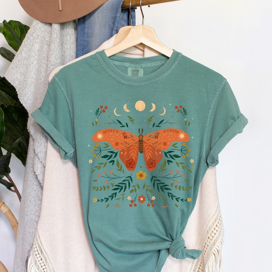 Moth Moon Phases T-Shirt