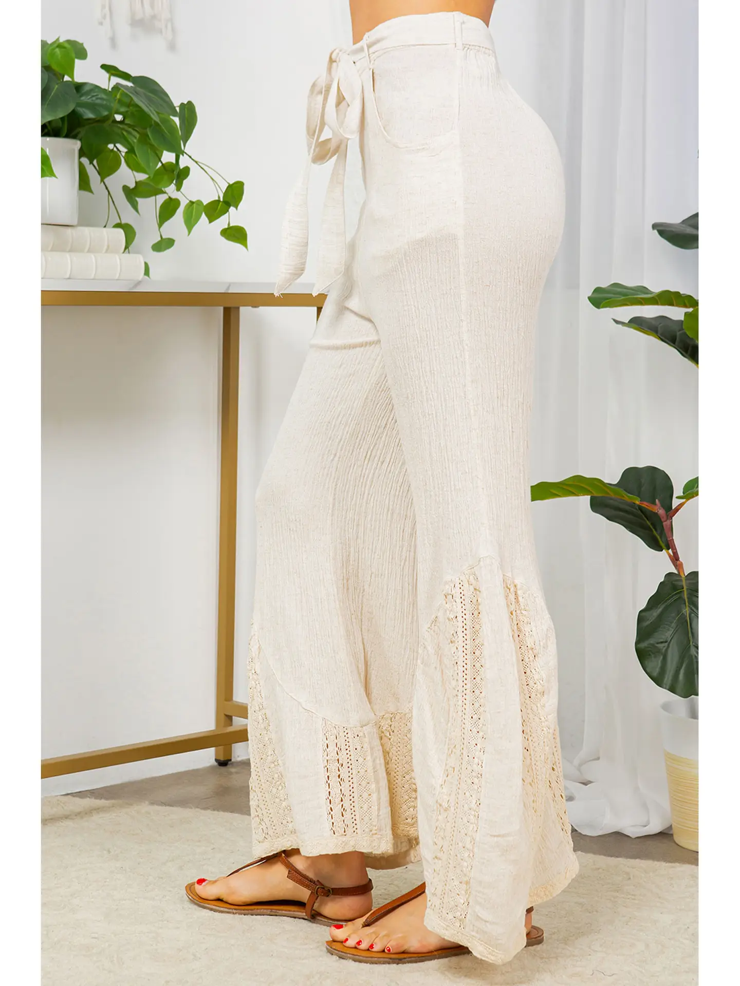 Desert Sunset Bell Bottom Linen Pants