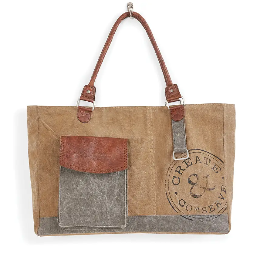 Create & Conserve Canvas Tote
