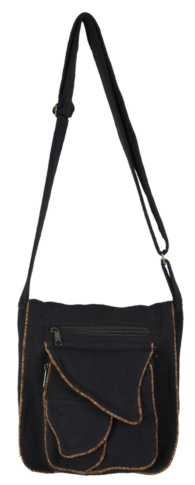 Cross Cut Flap Pocket Crossbody Bag