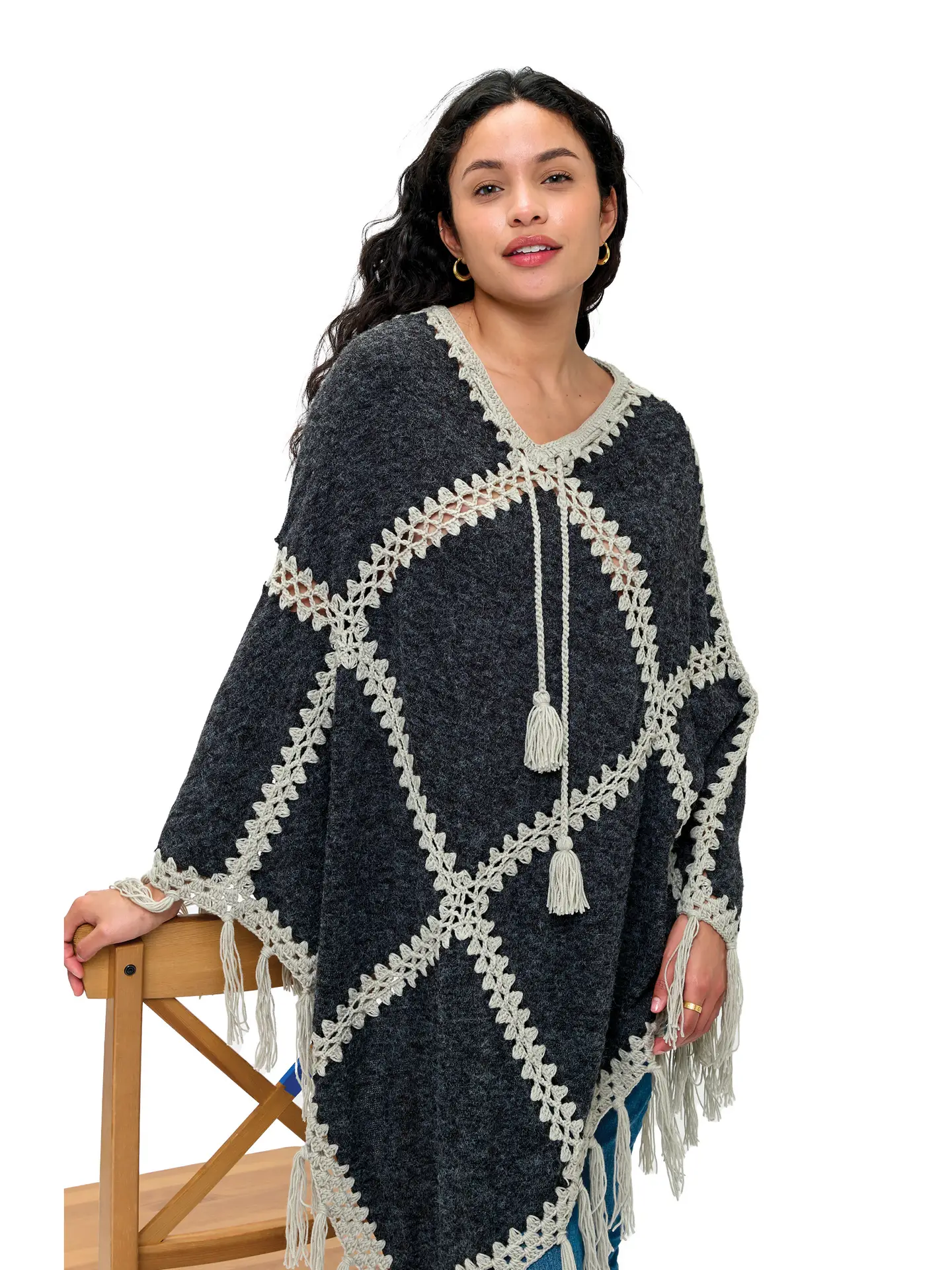 Boho Patchwork Poncho