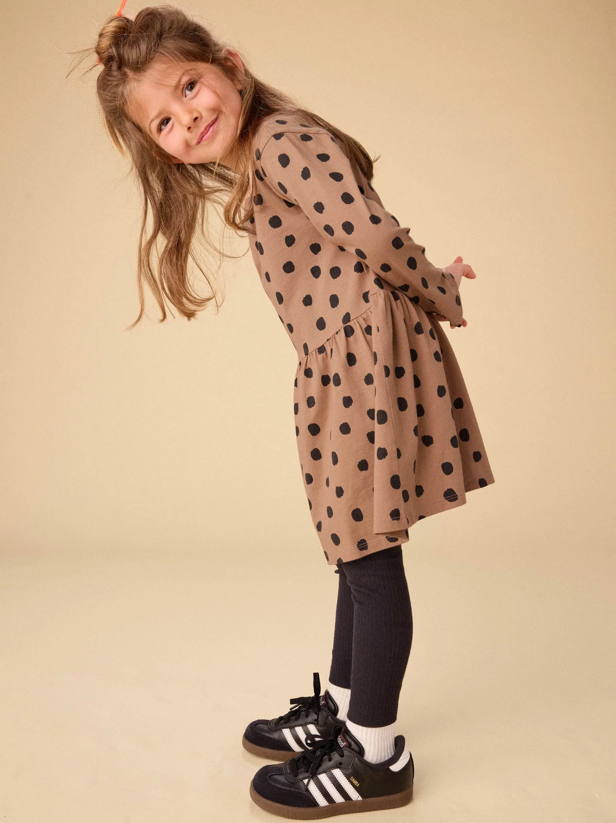 Girls Black Pointelle Leggings