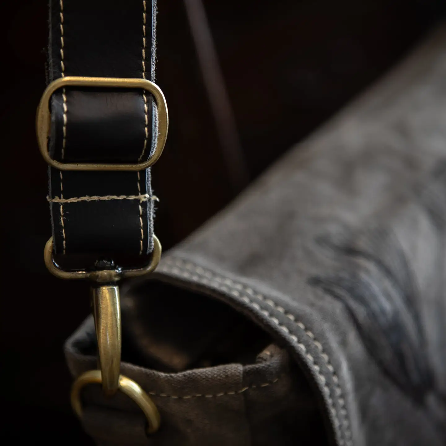 Circle of Koi Canvas Saddle Bag