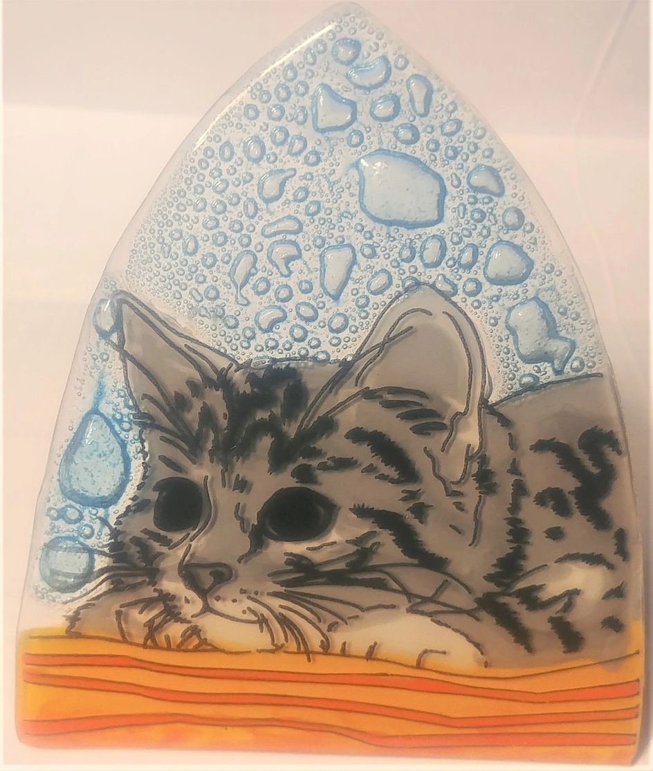 Cute Cat Glass Nightlight