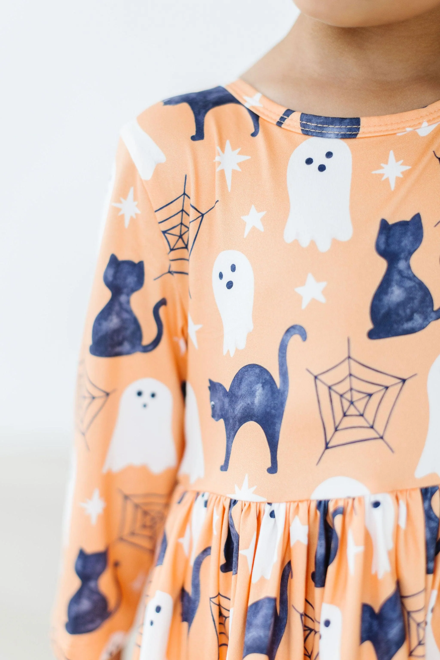 Girls Spooky Kitty Twirl Dress