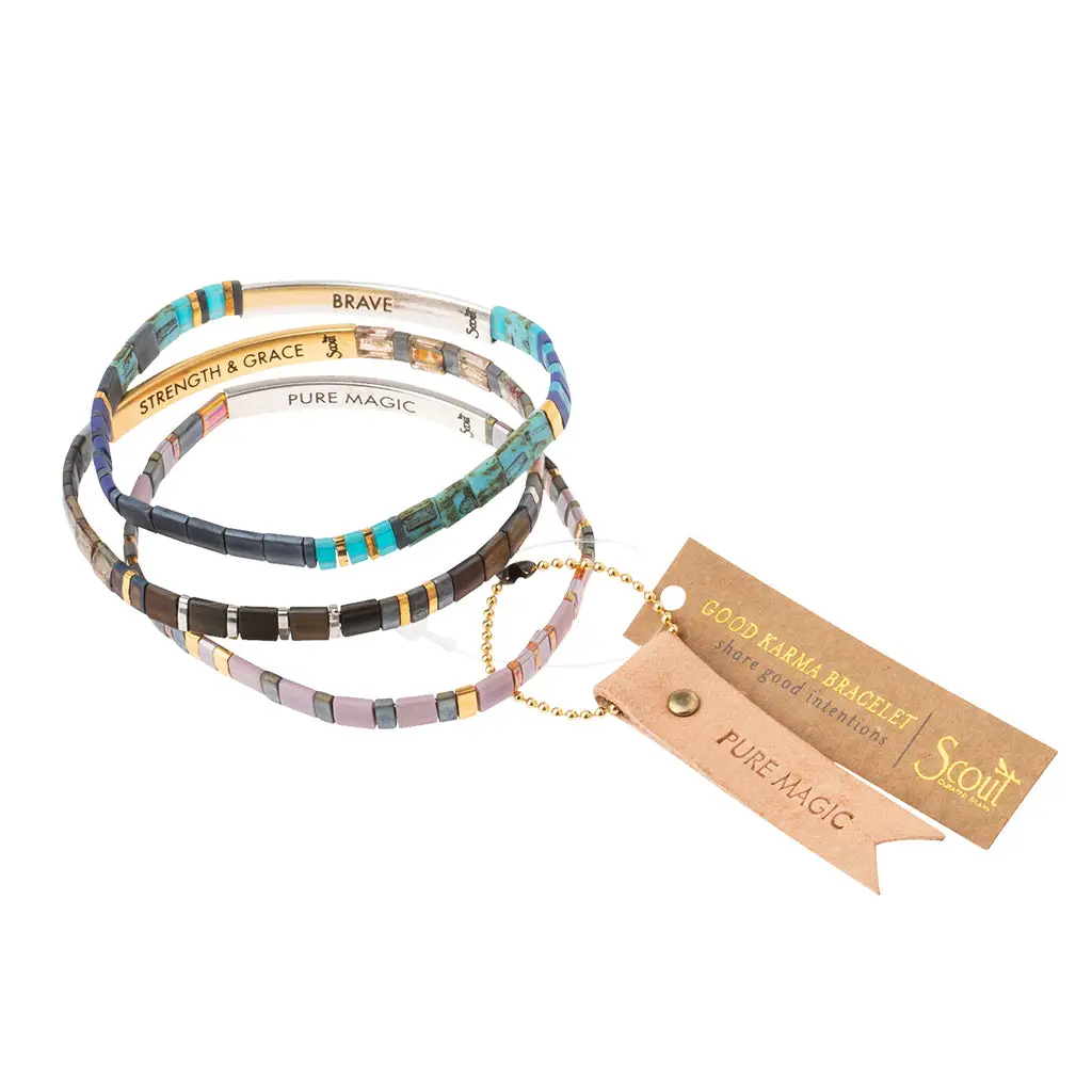 Good Karma Bracelet Gratitude-Earth/Silver