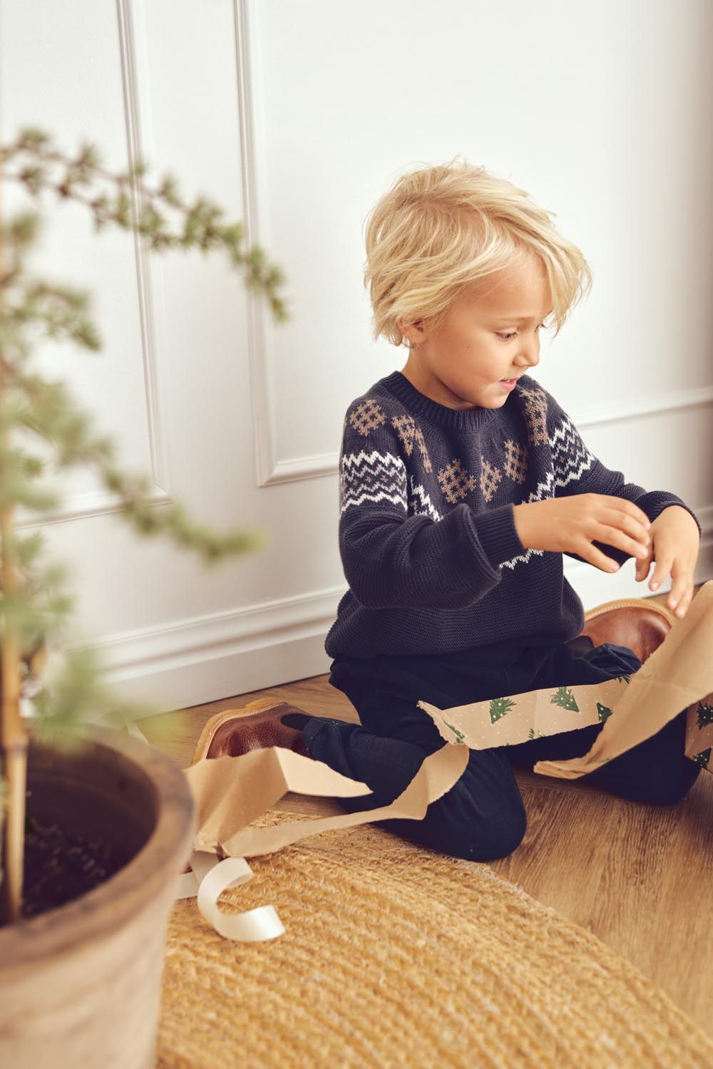 Kids Knit Jacquard Sweater
