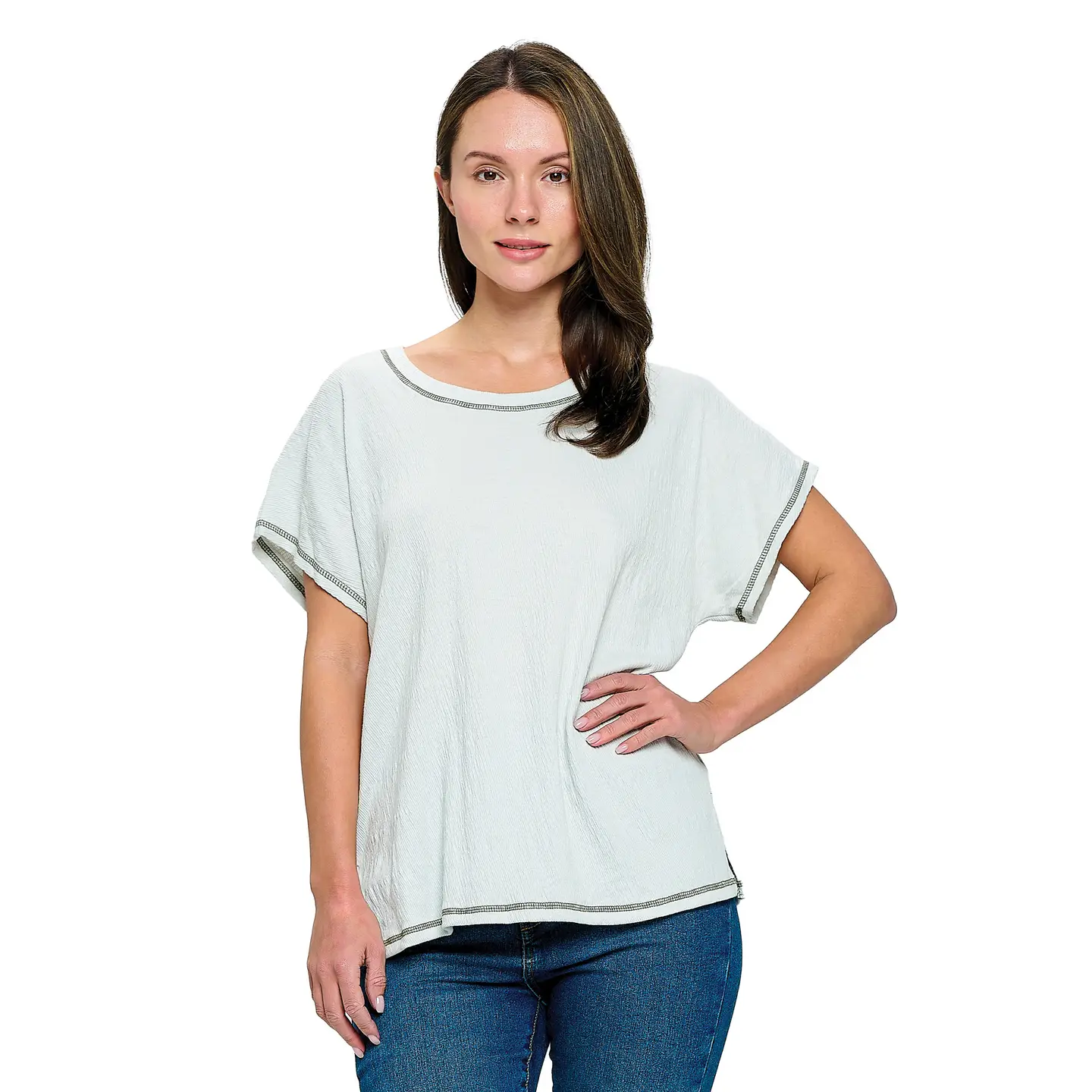Ribbed Easy Fit Boho Top