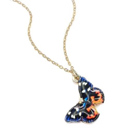 Be You Tiful Butterfly Necklace - Orange