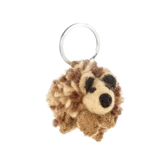 Felted Hedgehog Keychain