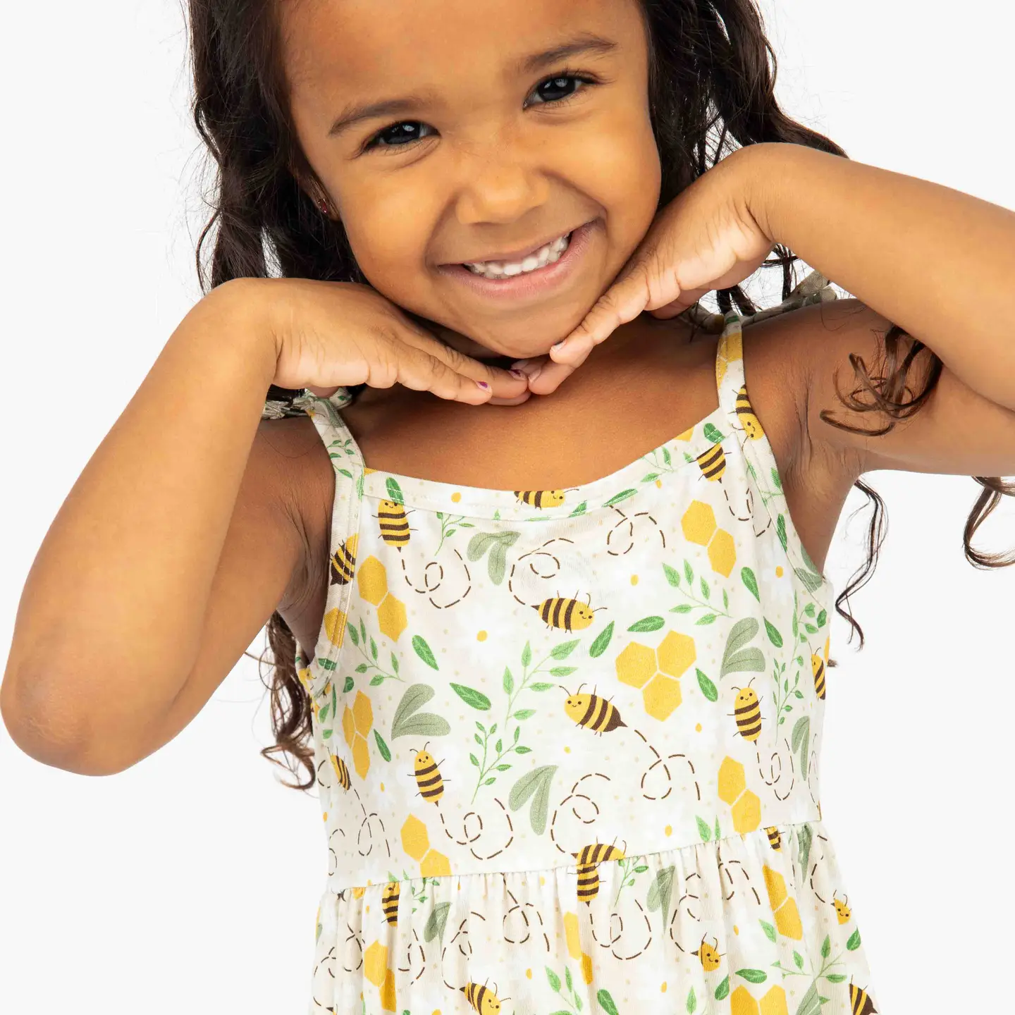 Girls Happy Honey Bees Bamboo Dress