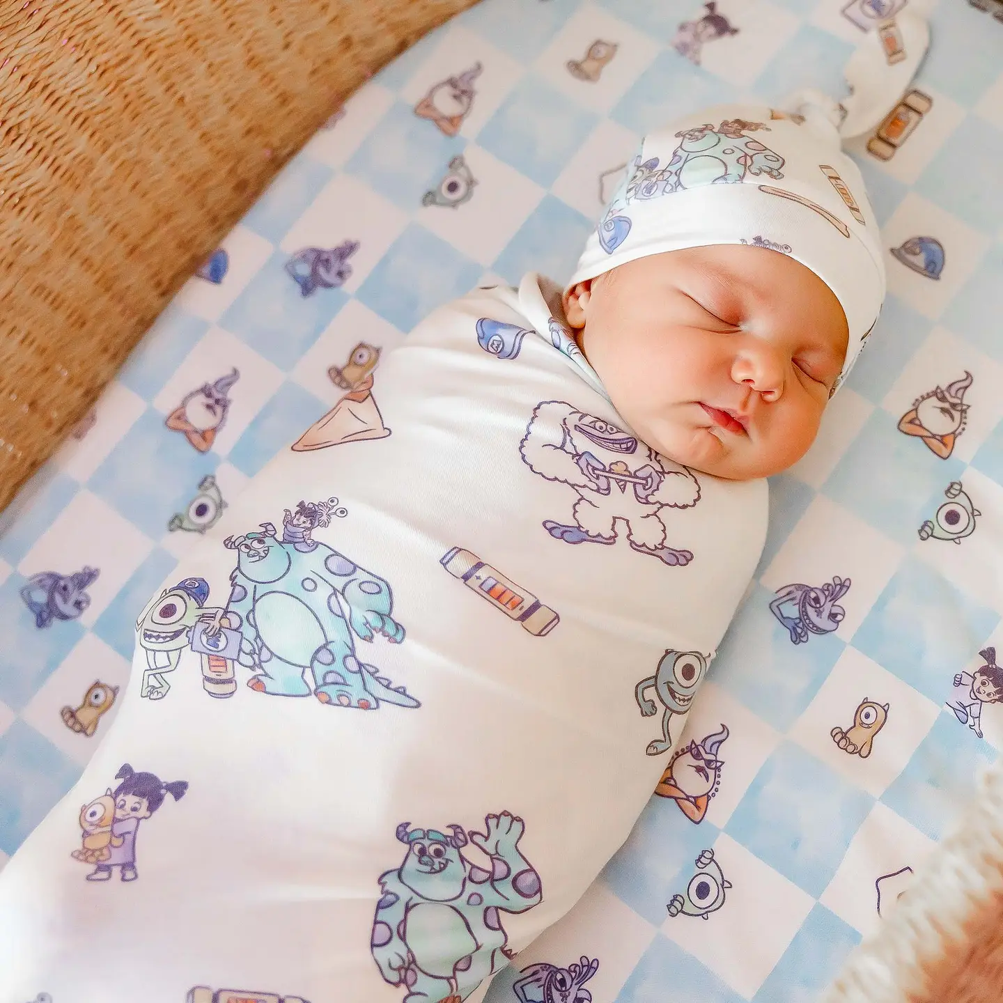 Monsters Inc, Friends Knit Swaddle Blanket