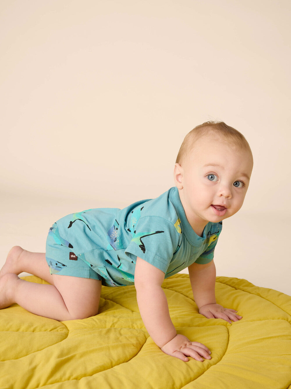 Painted Shark Pocket Baby Romper