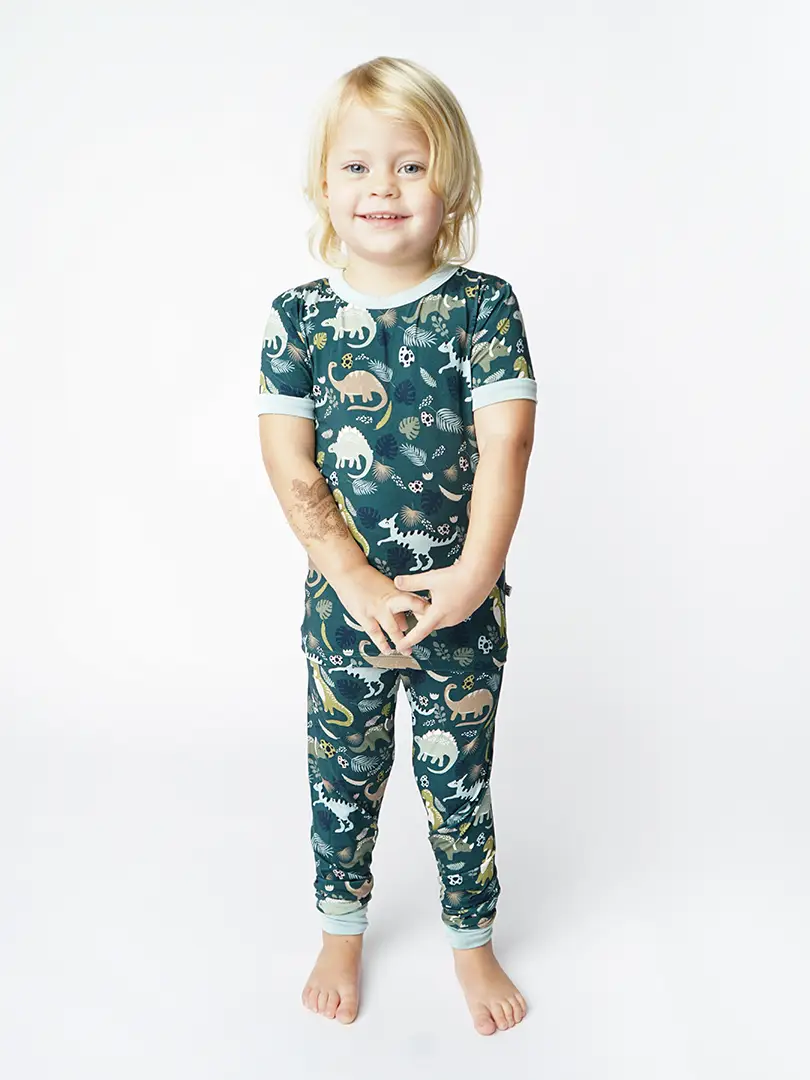 Kids Dinosaur Bamboo Pajamas