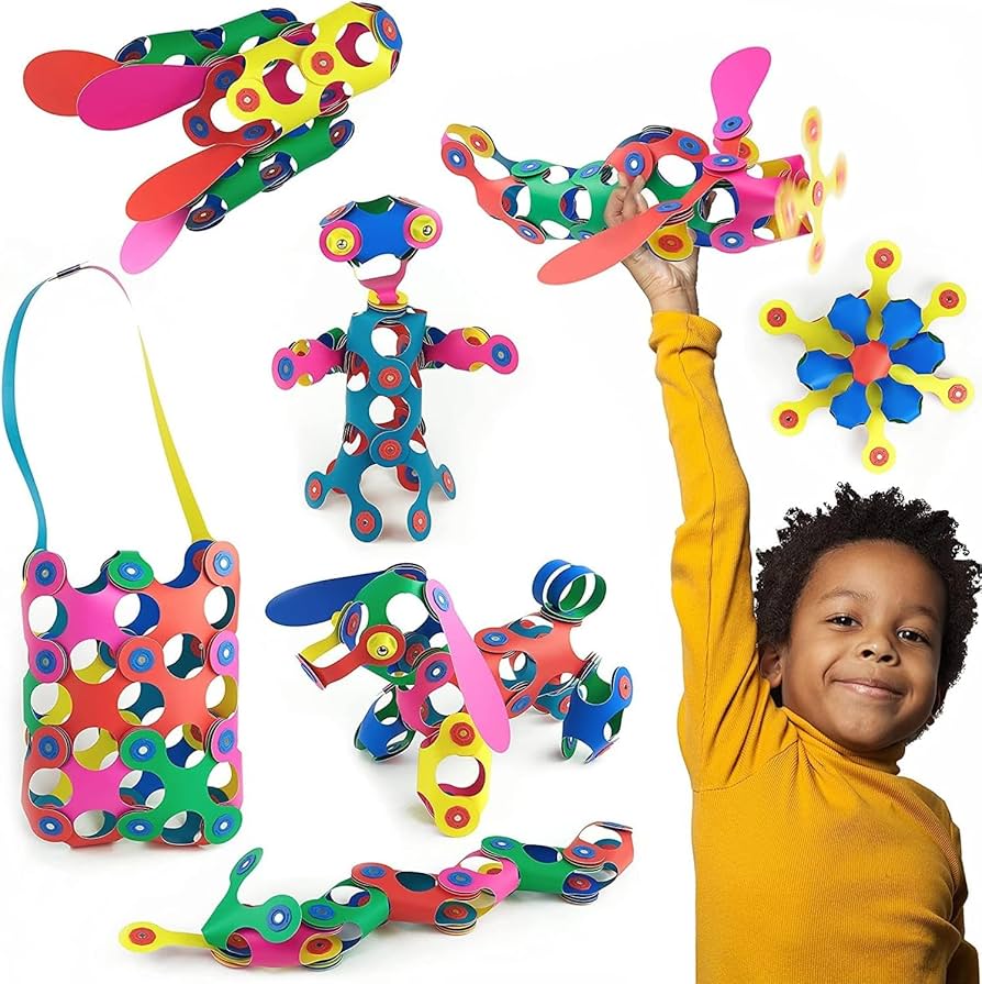 Clixo Rainbow Magnetic Toy Set