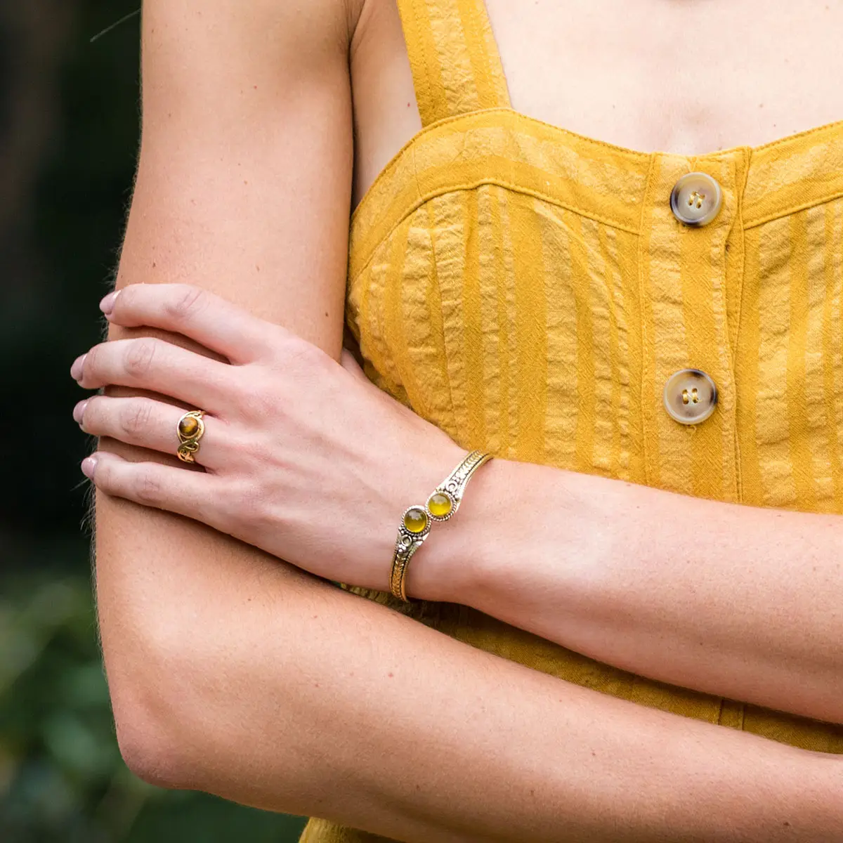 Tanvi Cuff Bracelet Gold Bangle