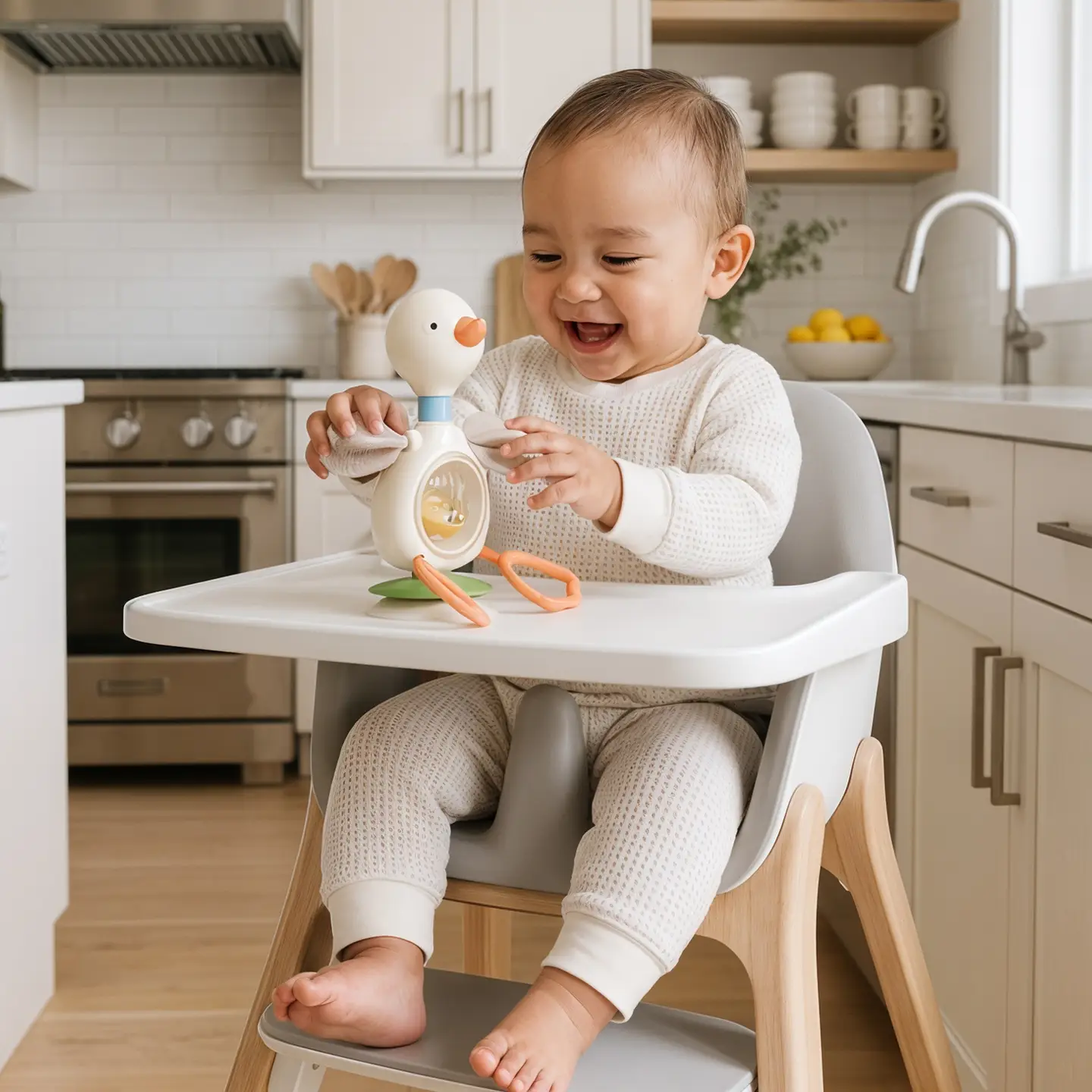 Twist & Pop Goose High Chair Sensory Toy