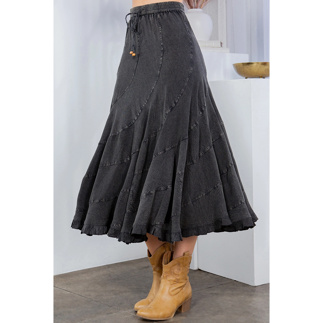 Boho Flair Asymmetrical Panel Skirt
