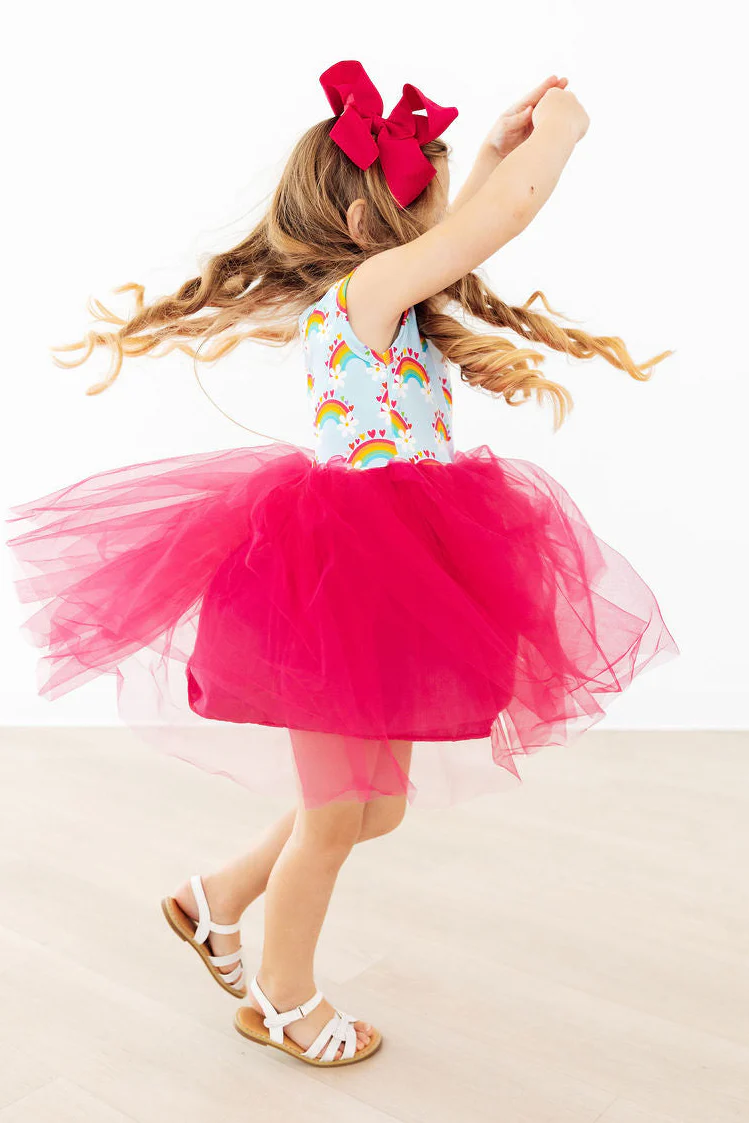 Smiling Daisies Rainbow Tutu Dress