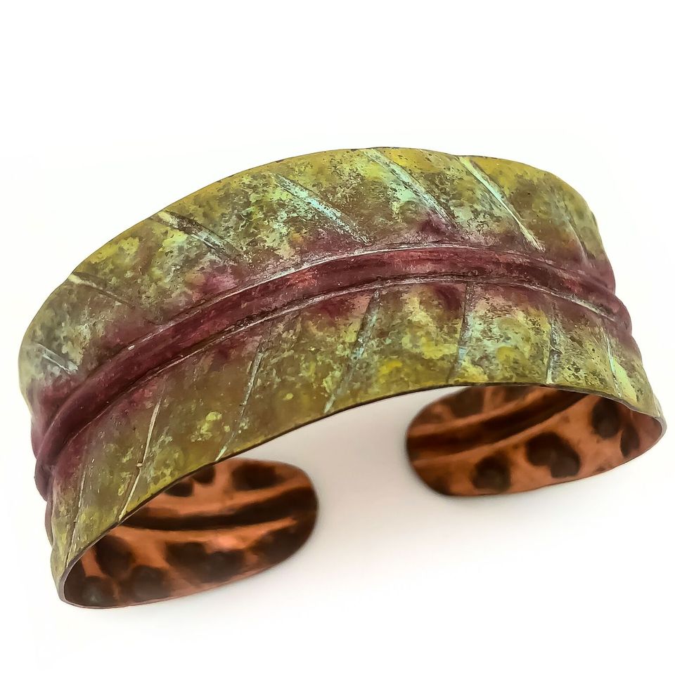 Copper Patina Cuff Bracelet