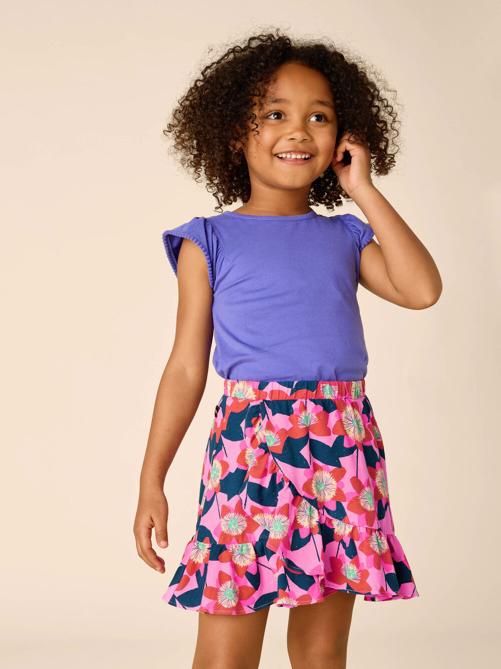 Girls Pom Pom Flutter Top