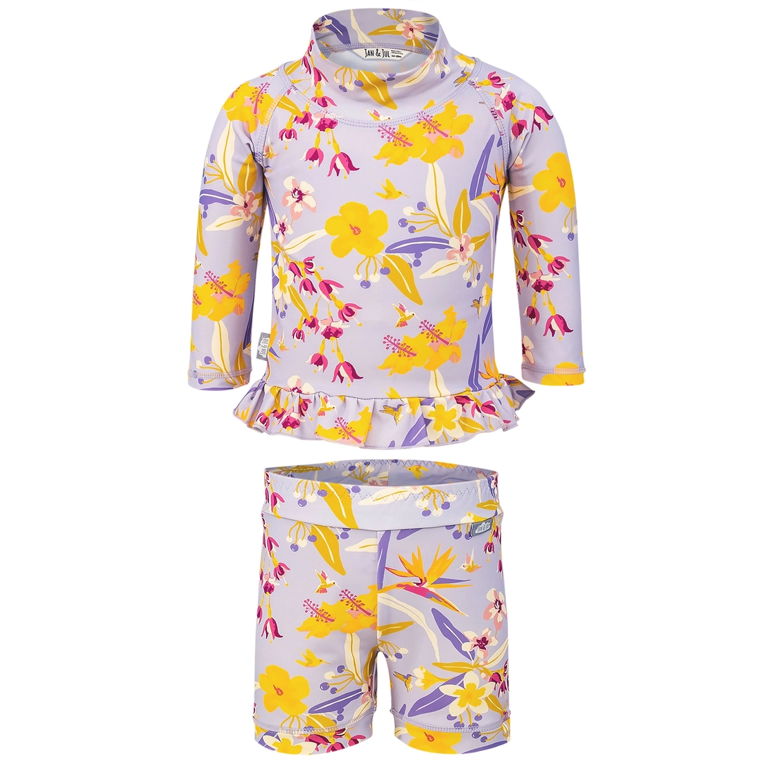 Long Sleeve UV Swimsuit Tropical Bloom