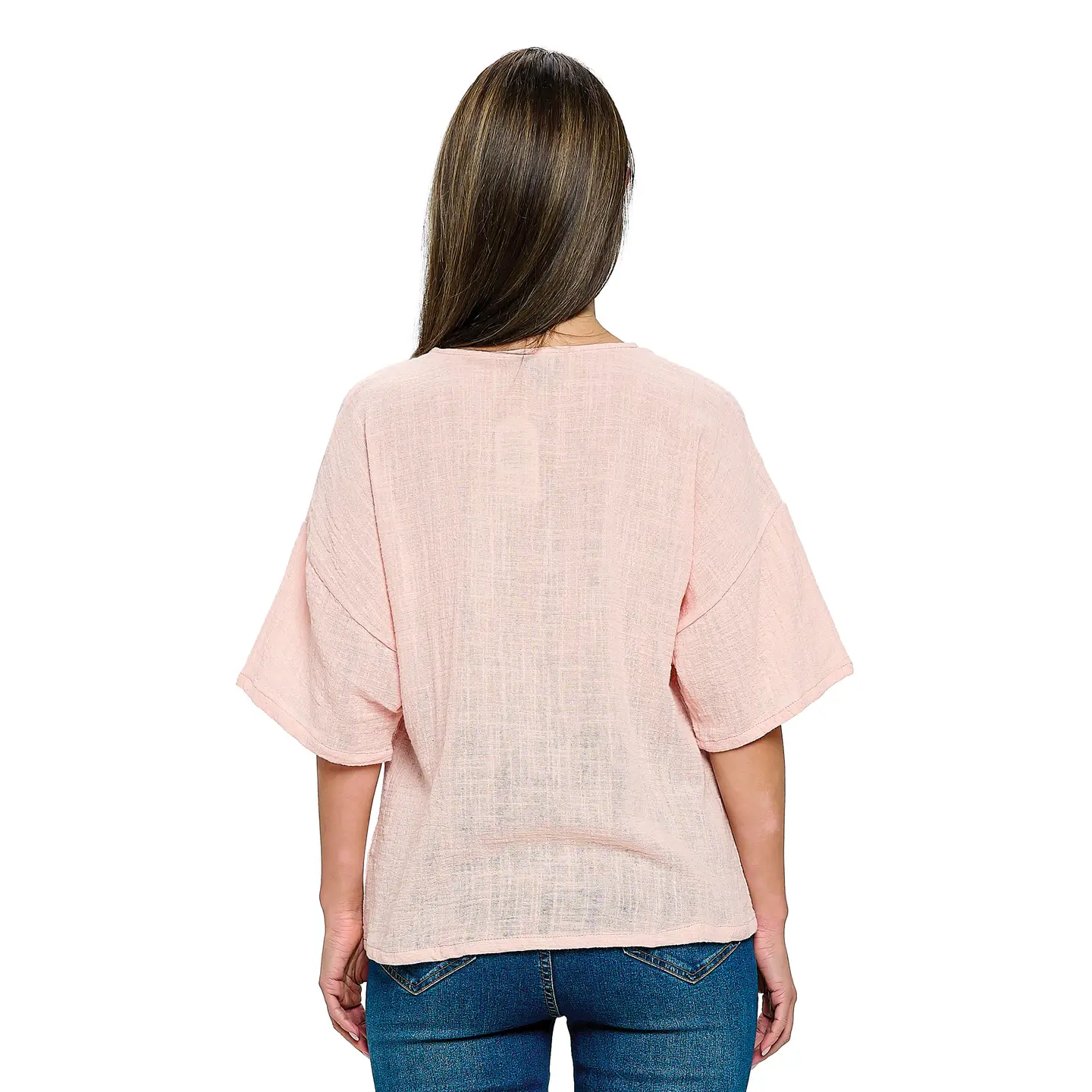 Crinkle Cotton Loose Fit Top