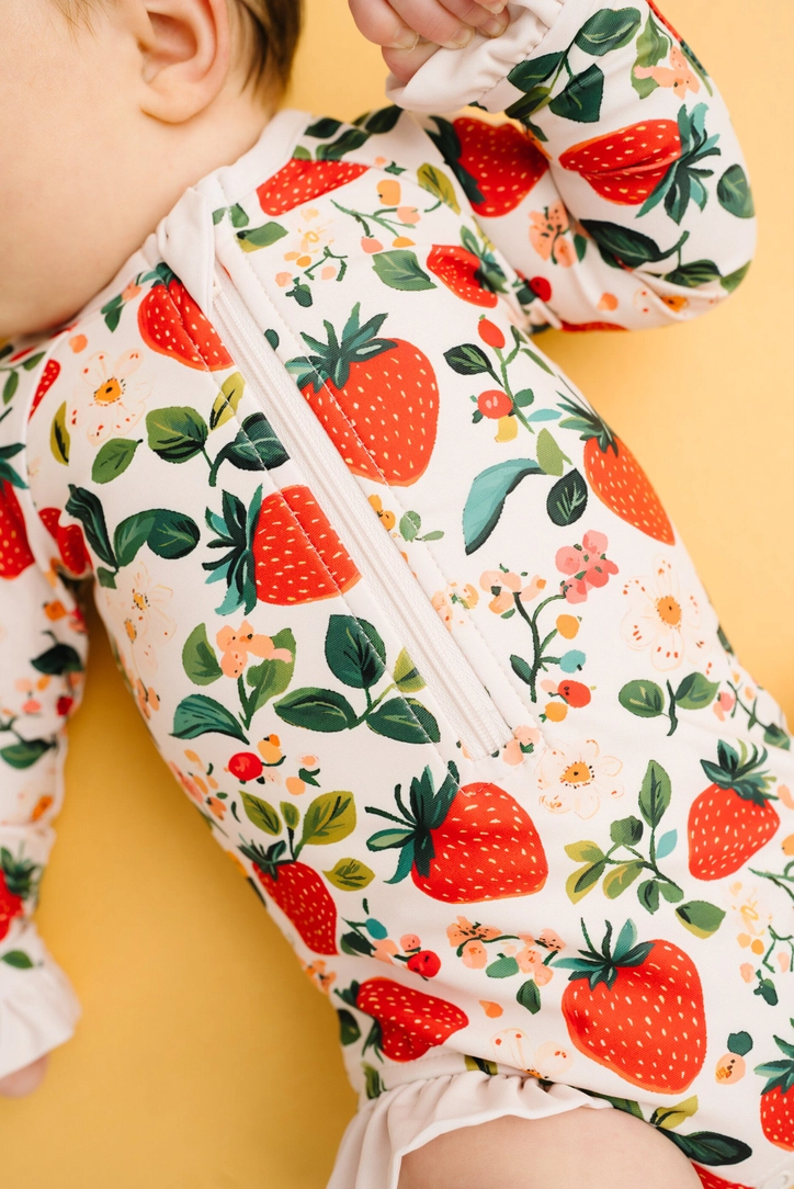 Vintage Strawberry Baby + Toddler Swimsuit