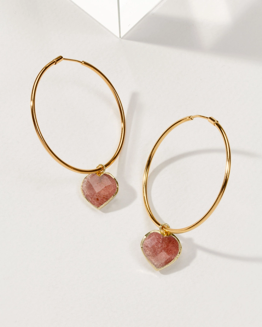 Conversation Heart Large Hoop Earrings