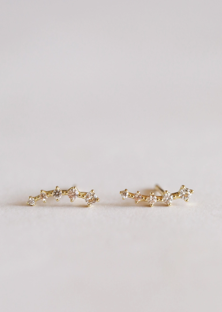 Crawler Earrings - Champagne