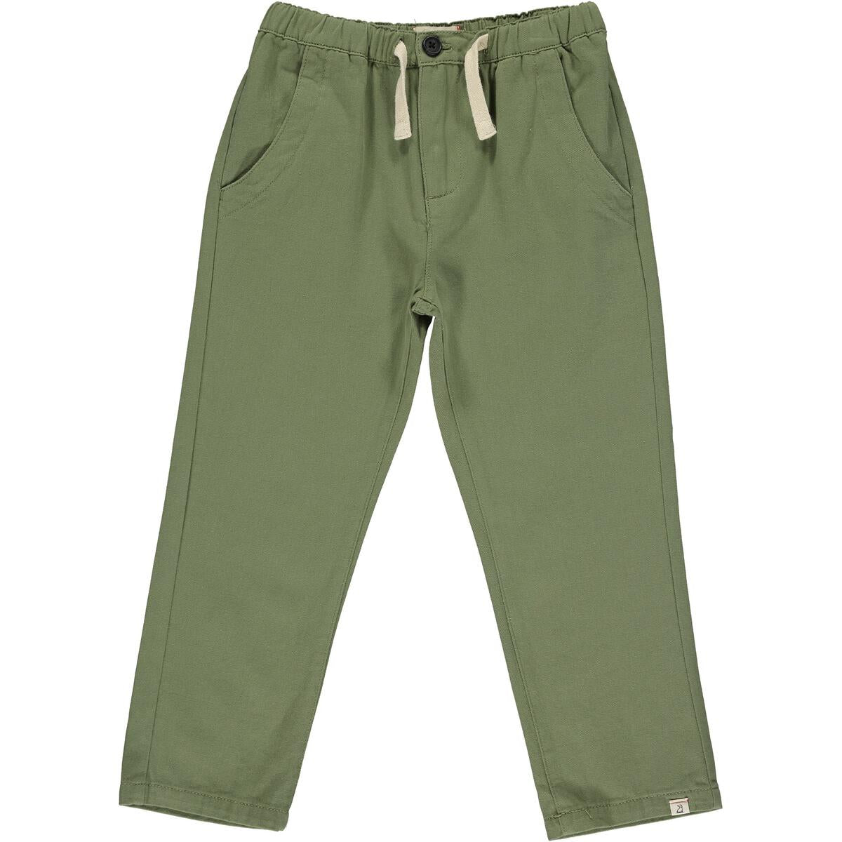Boys Jay Twill Olive Pants