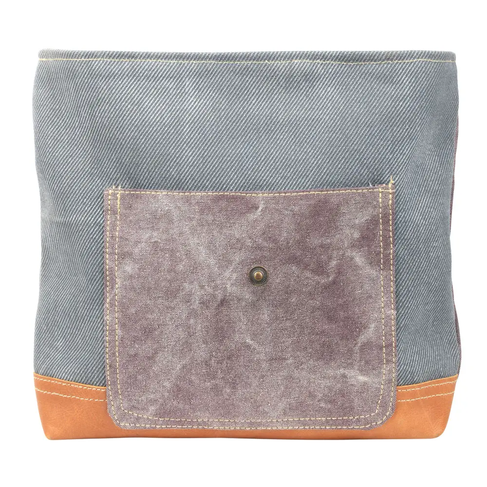 Canvas Backpack Mixed Fabric