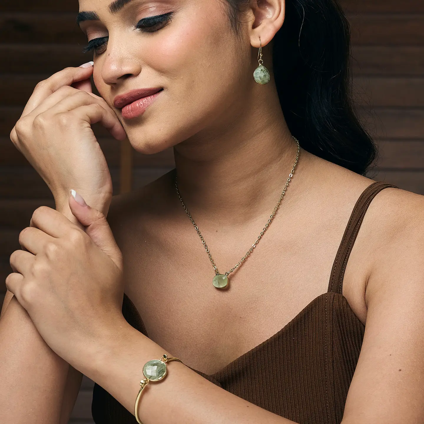 Natural Prehnite Necklace