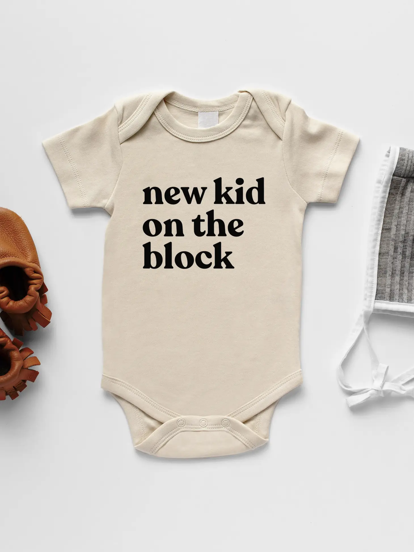 New Kid On the Block Onesie-Cream