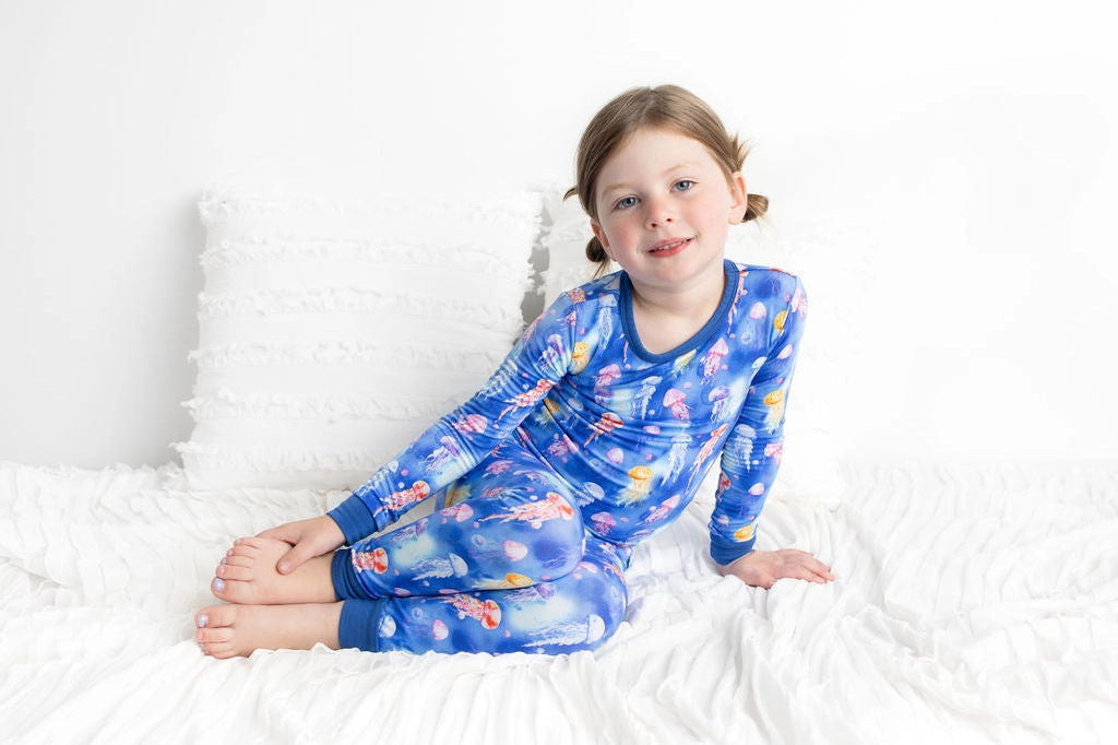 So Stinging Cute Jellyfish Kids Bamboo Pajamas