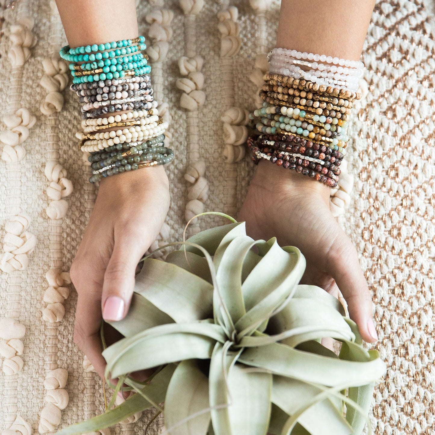 Stone Wrap Bracelet Rose Quartz