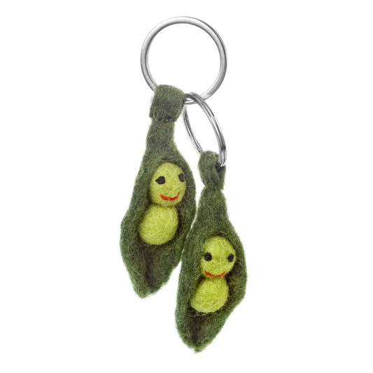 Peas in Pod Friendship Keychain
